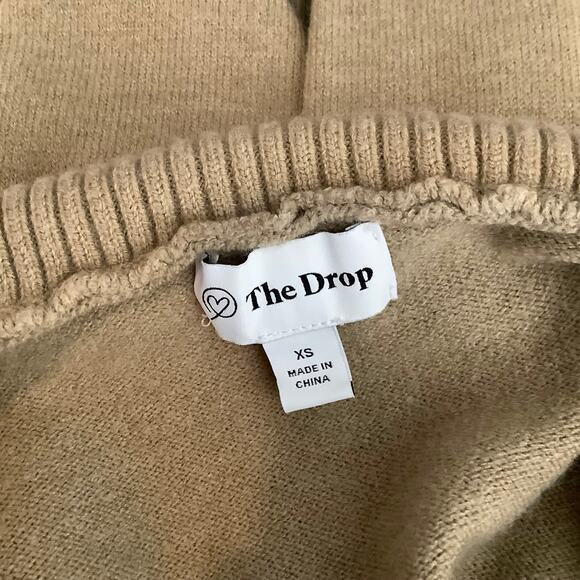 The Drop Kai Tan Half Zip Sweater Wide Collar Ribbed Trim XS - Picture 6 of 7